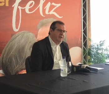 Em coletiva de imprensa, Luiz Fernando Teixeira fala sobre sua pré-candidatura à prefeitura de São Bernardo e destaca apoio de Dib e Marinho